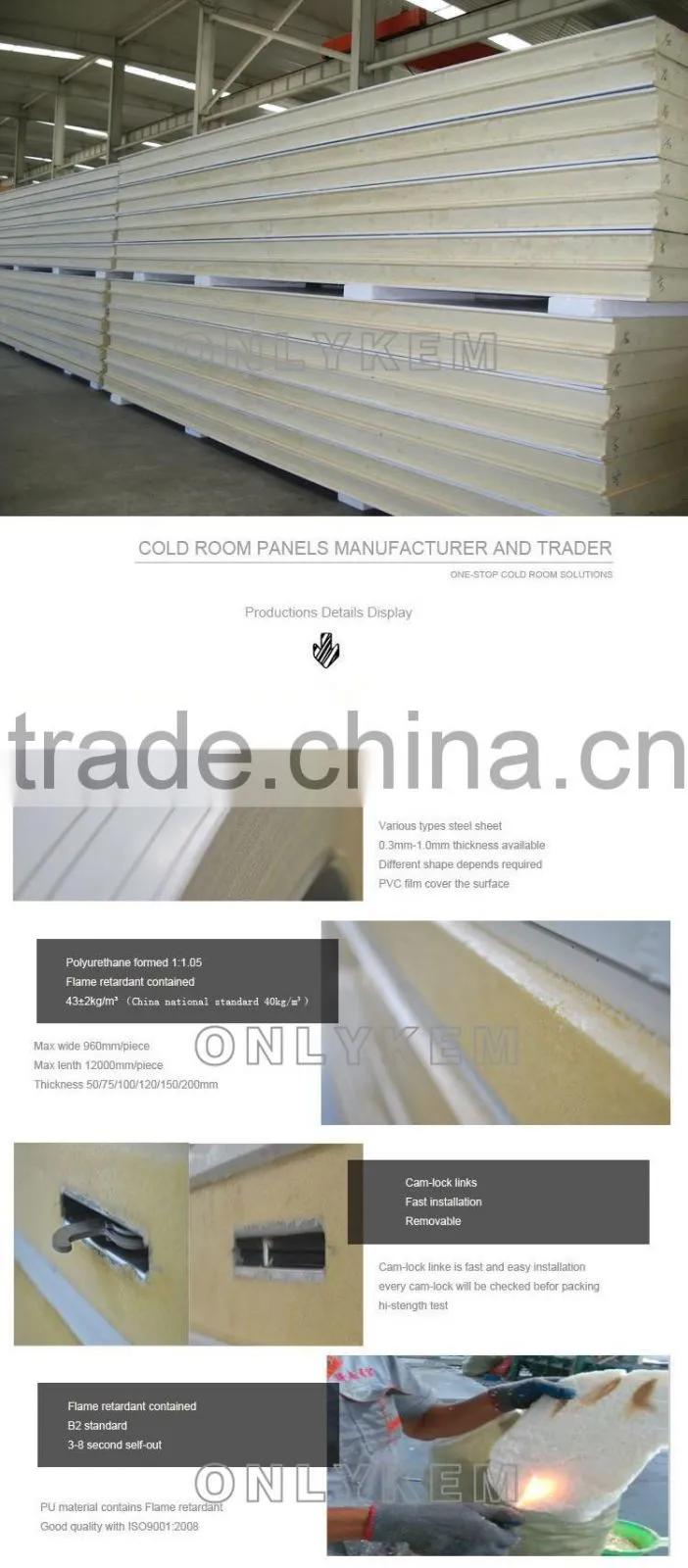 PU sandwich panel 150mm, PU panel with the good price