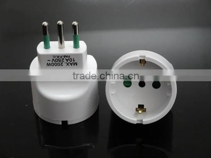 Germany European to Italy Chile Power Plug Adapter Travel Converter Vacation