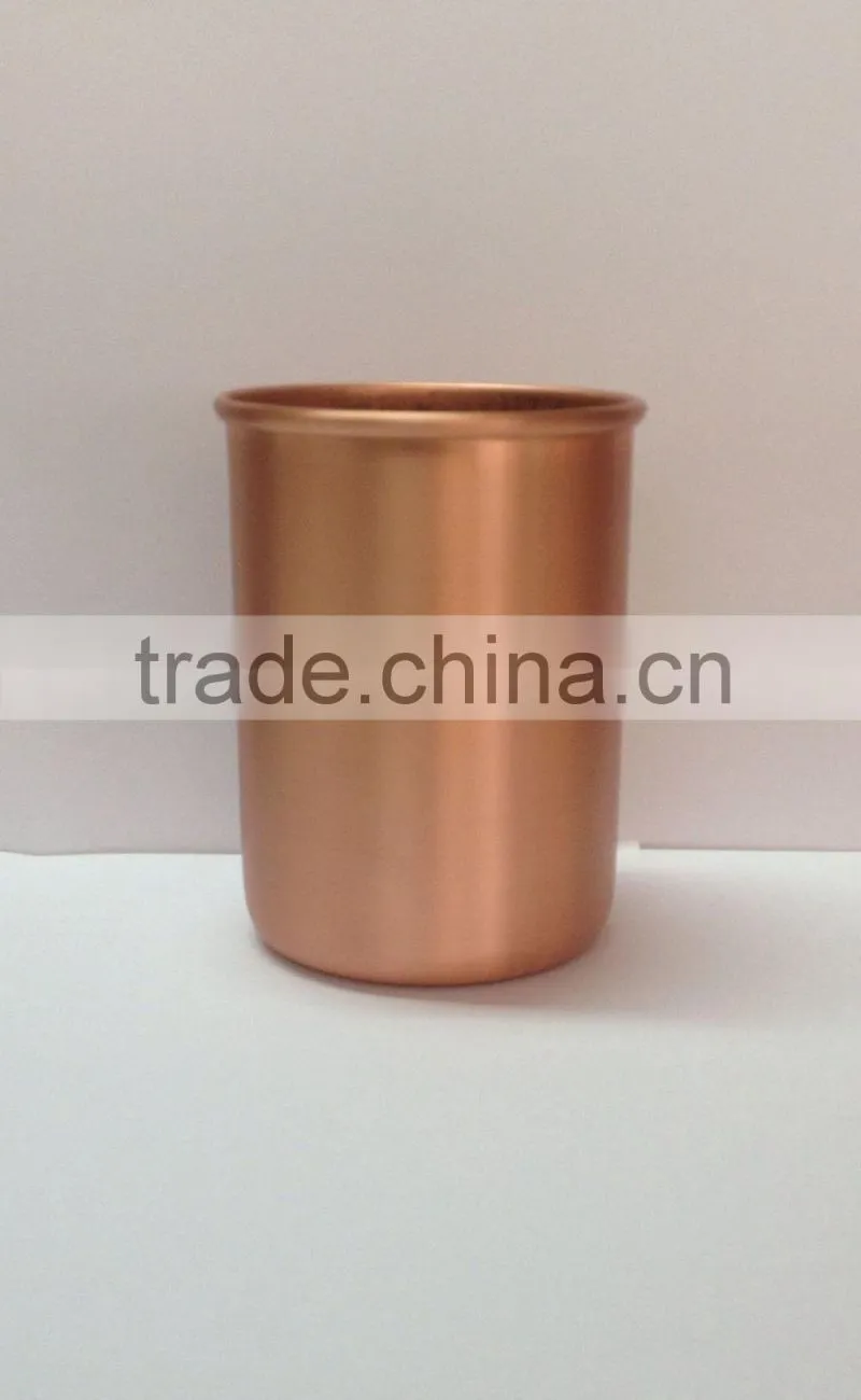 2016 Hot 16oz /450ml 304# Stainless steel matt copper plated candle cup, metal candle jar