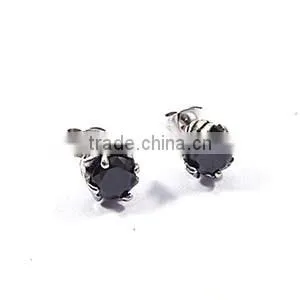 black stainless steel 2 gram gold beautiful designed earrings
