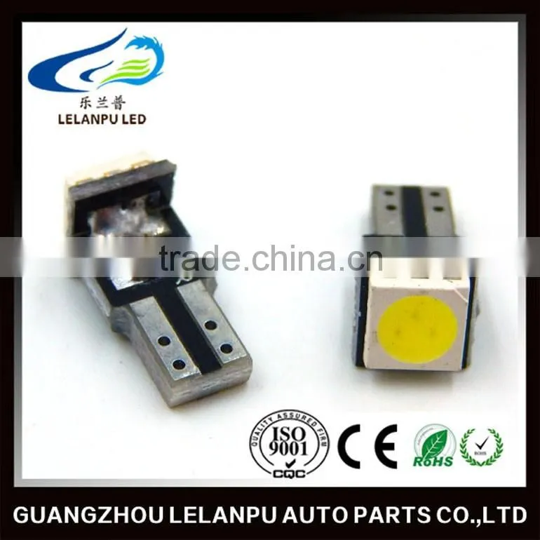 Hot sale T5 5050 1SMD canbus Car Interior Led Light t5 5050 canbus