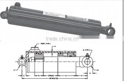 PMC-5542 Prince type ROYAL Welded-DA-Heavy Duty universal mountings hydraulic cylinder
