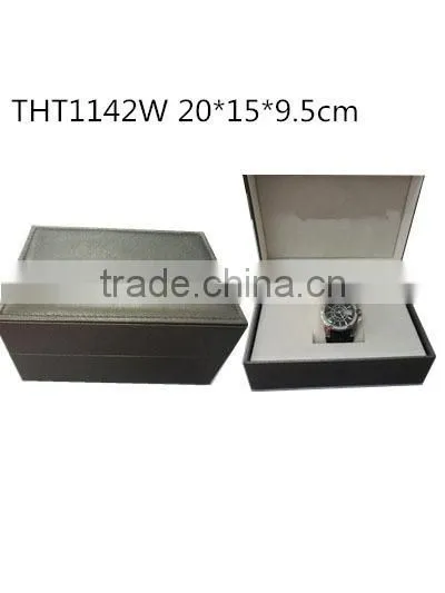 Luxury Pu Leather Watch Box With Velvet Ling Inside