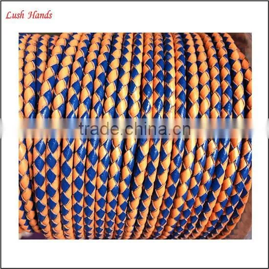 10mm Flat Braided Leather Cord for curtain cord manufactory