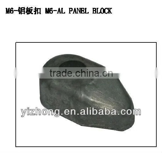 Panel block, model M6, Aluminum shape oval