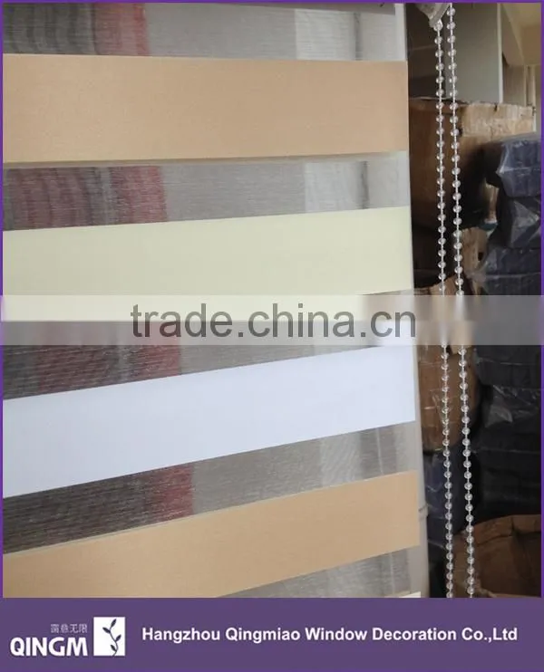 High Quality 100% Polyester Material Roller Type and Horizontal Pattern Zebra Blind Fabric