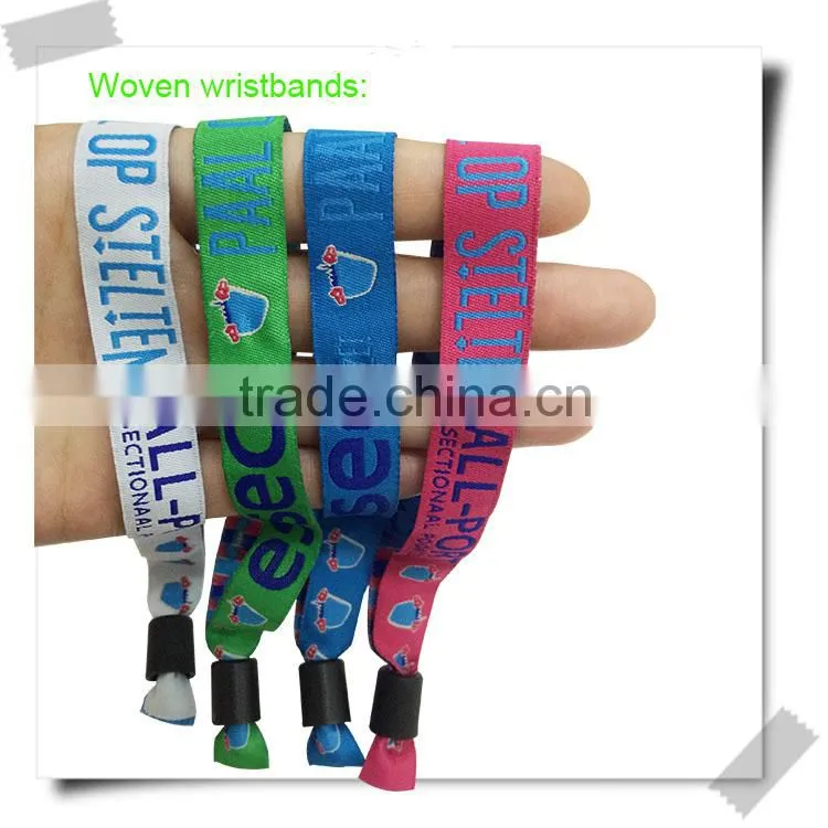 Fashion personalized woven fabric bracelets/music festival fabric wristband woven bracelet