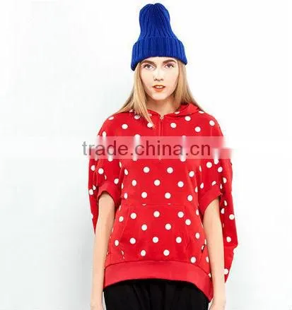 fashion women's polka dots hoodies