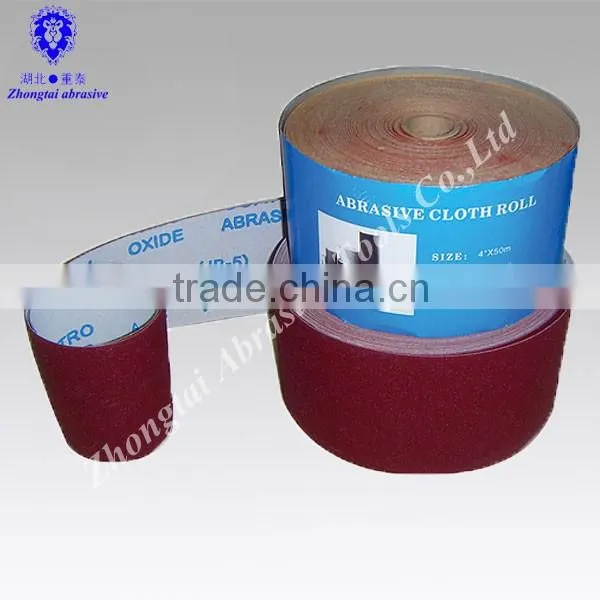 Aluminum oxide abrasive sanding cloth roll