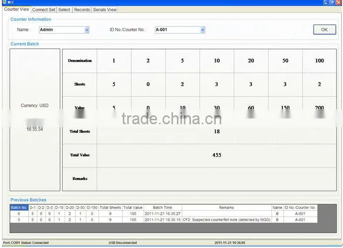 (hot ! )Professional Money Counting Machine with CIS Iamge Recognition System for Indonesian Rupiah(IDR)