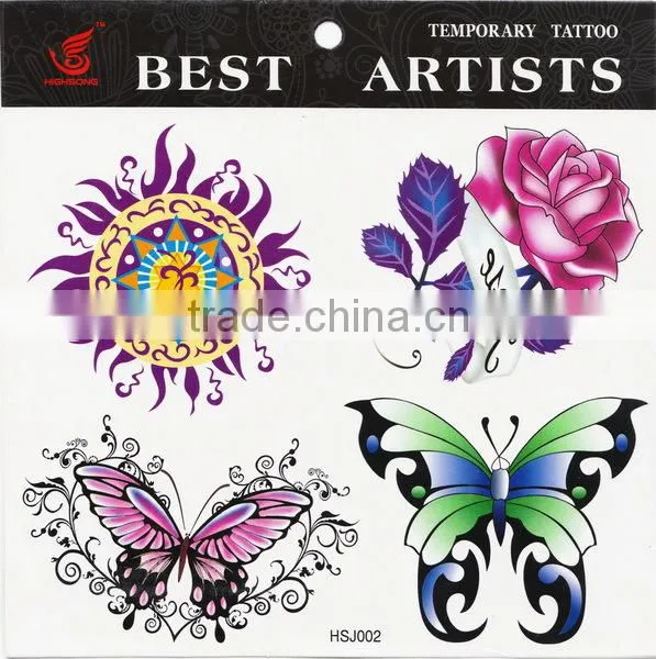 non-toxic body temporary tattoo sticker/Professional OEM&ODM tattoo sticker