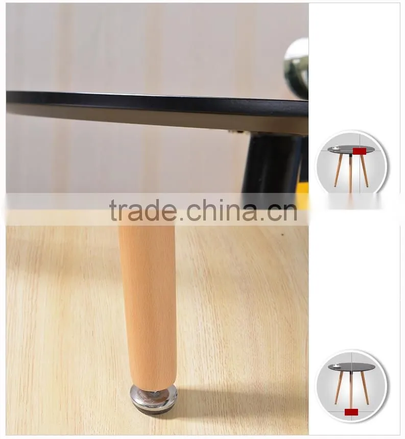 Modern round design wooden cafe table