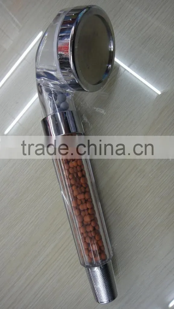 ABS Health shower head mineral stone filtering best quality saving water/bathroom handheld shower head