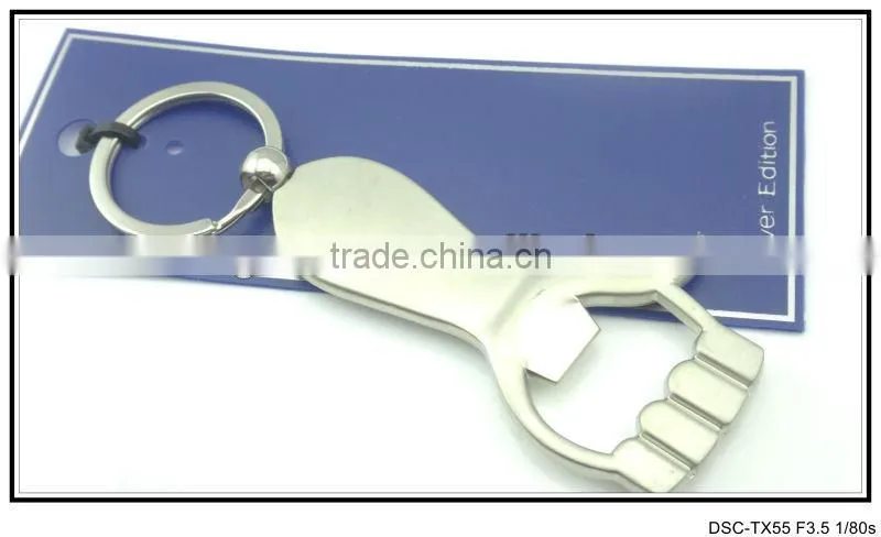 Promotional metal beer bottle opener keyring keychain