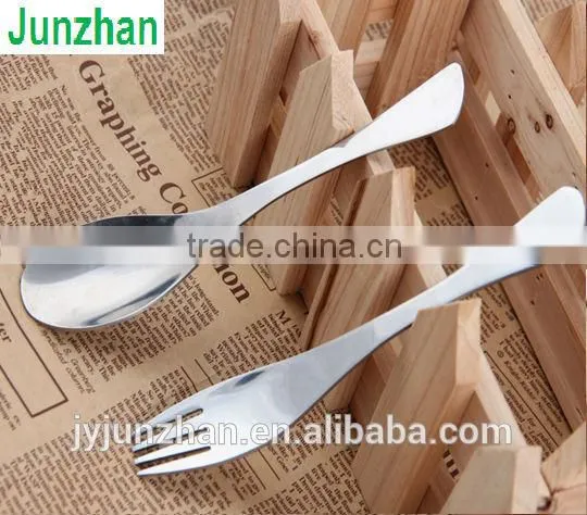 Stainless spoon fork sets with nice design and plastic box packing with food certificate safe-using