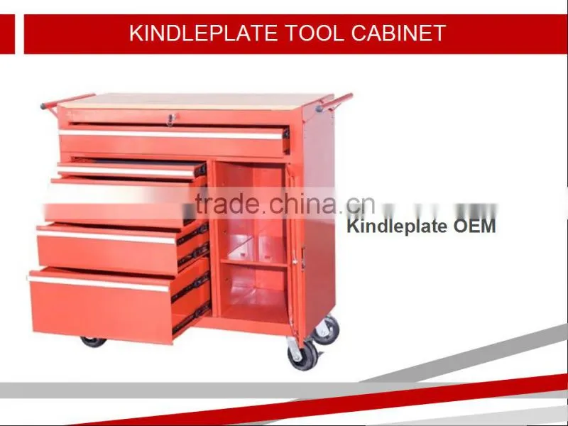 Rolling Aluminium Profile Handle tool box and top chest with 16 drawers