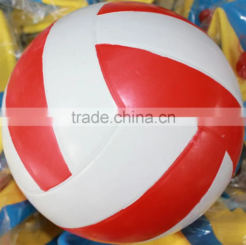 red white colorful size 4 rubber volleyball ball