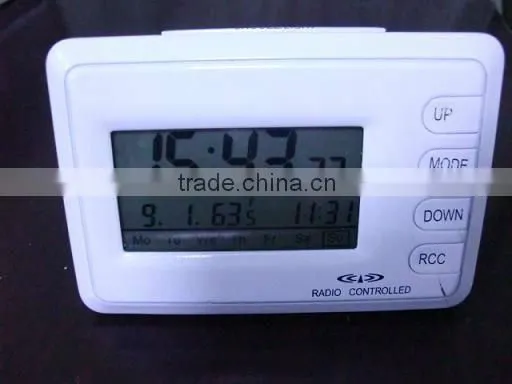 programable radio controlled digital calendar alarm clock