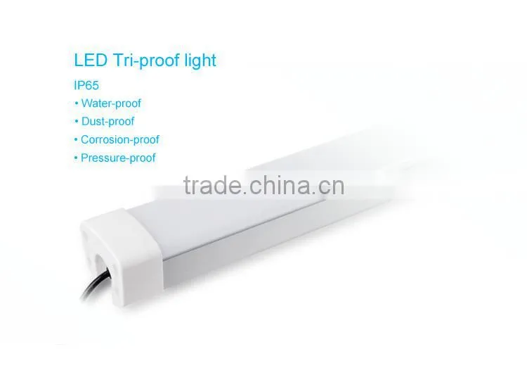 20w-60w 2ft 4ft 5ft tri proof led light used in Wet location, 0.6m vapor tight, integrated LED fixture