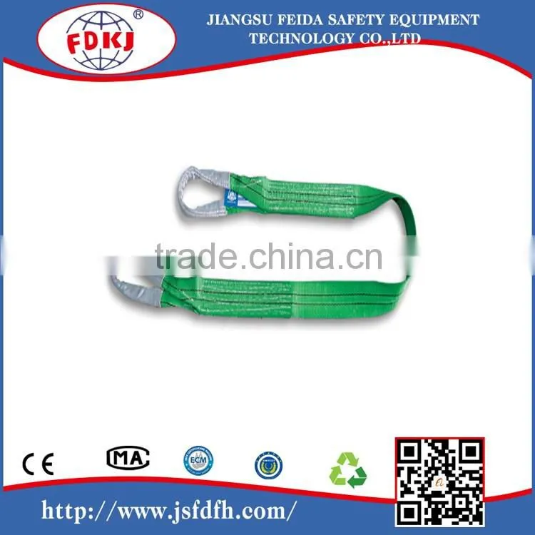 High Quality CE GS approved Polyester Lifting Slings/Endless Webbing Sling/ Double eye webbing sling