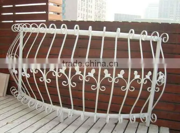 short hot galvanized wrought iron balcony fence