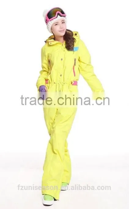 Plus size hi vis snowboard ski suit for women