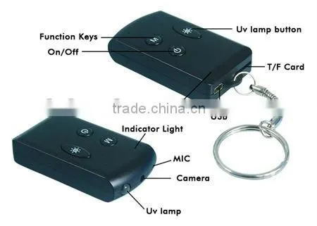 Support network cameras mini car keychain camera dvr video recorder