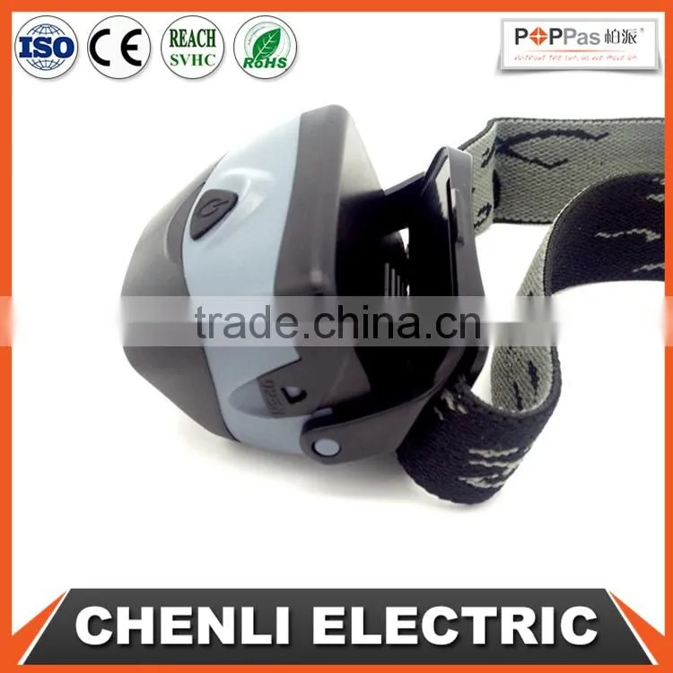 Poppas T10 3AAA battery operated outdoor waterproof camping running walking reading ultra bright headlamp