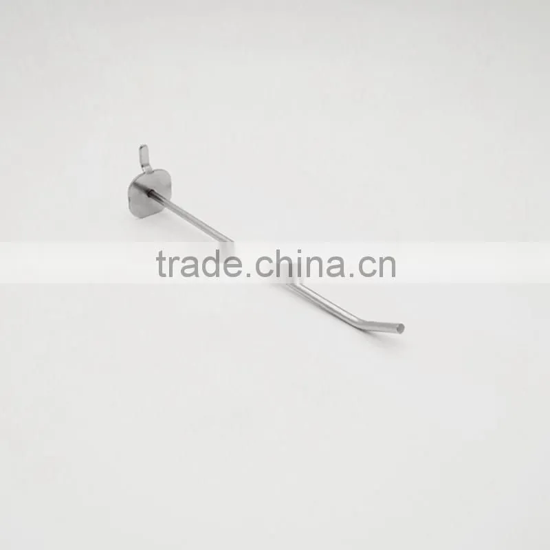 Small supermarket display hook black metal slatwall hook