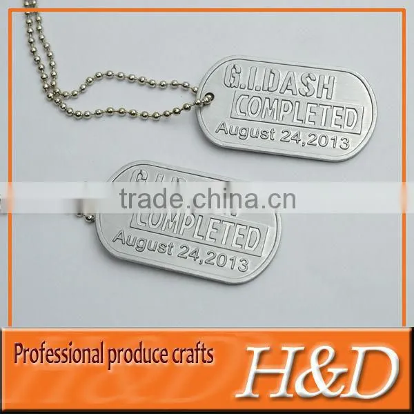 High quality gold dog tag with customer's logo