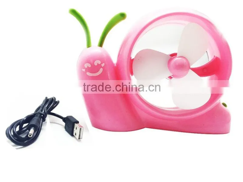 ECHO-cute USB snail fan/usb electric fan portable mini handheld heater fan