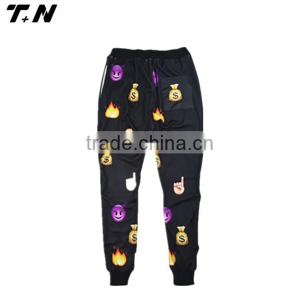wholesale sublimation printed emoji unisex sweatpants