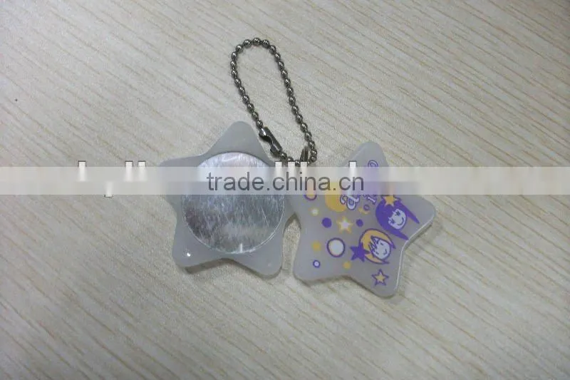 double sides plastic compact mirror with square shape