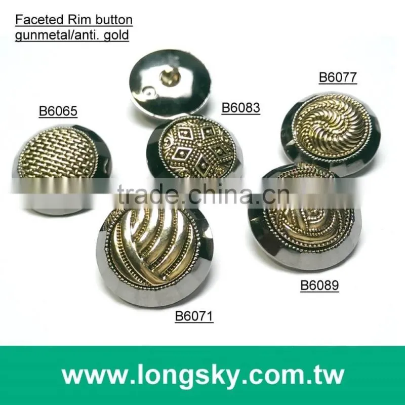 (#B6065/15mm, 21mm) 2 pieces combination button for winter fashion garments