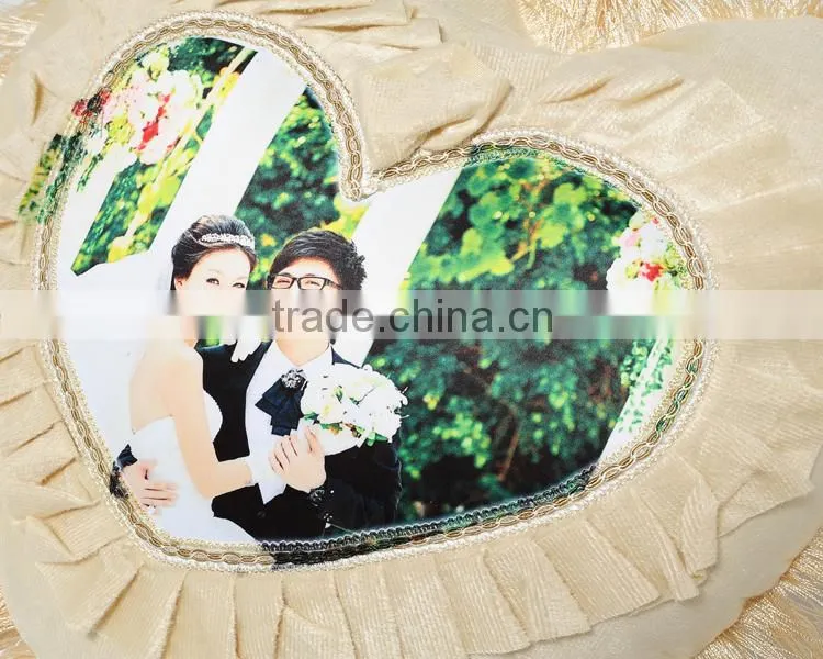 Newest heart shape cushion cover for sublimation, printing photo pillow