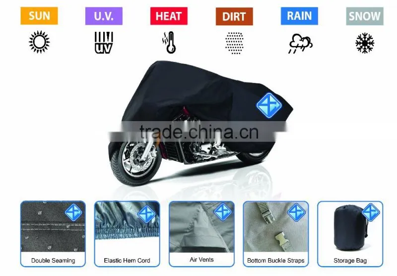 2016 best sell cheap easy handling water resistant motorcycle cover