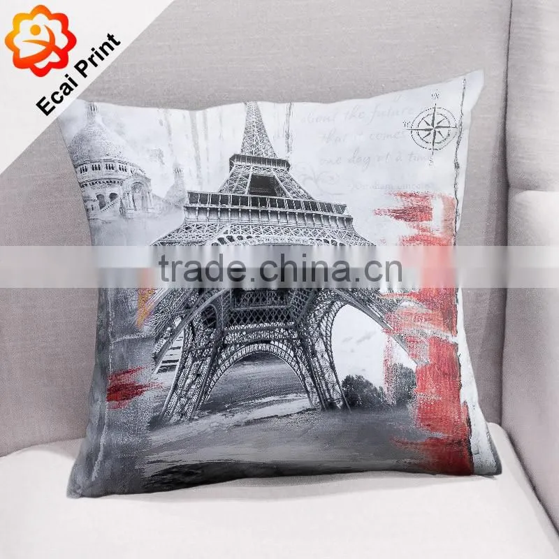 2016 fashion colors faleless digital printing Cushion with illustration