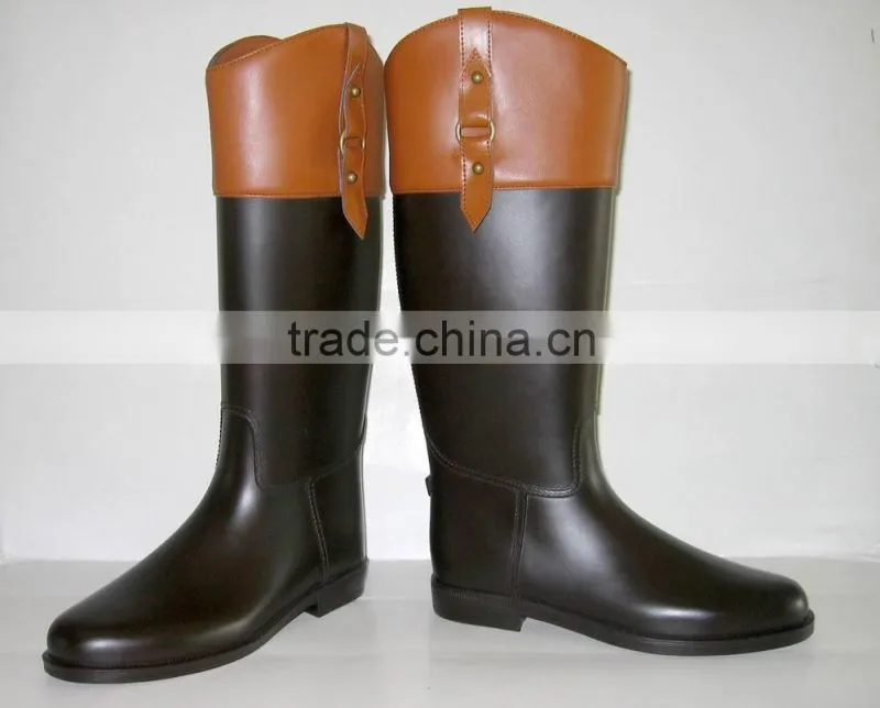 Mens Waterproof Leather Boots Winter Riding Boots HP-02