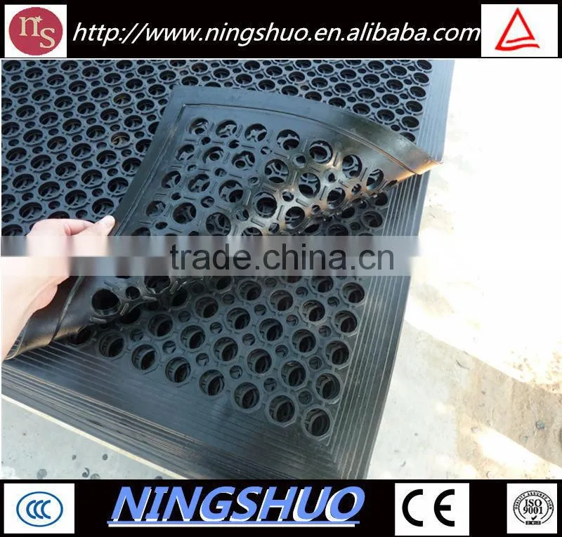 China factory of safety anti slip oil resistant kitchen rubber matting