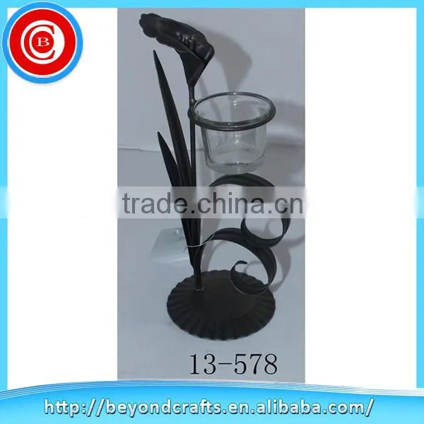Made in China home decoration wrought iron floor standing candle stand