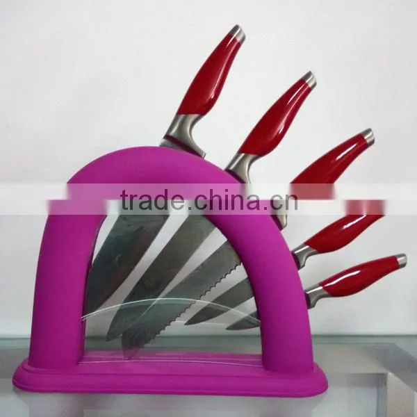5pcs kitchen knife with display stand