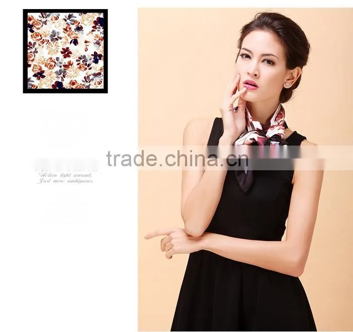100% Silk twill Fabric Digital Print Silk Scarf Silk Scarves / kerchief /headband/hijab
