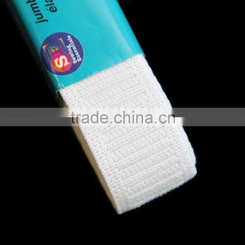 High quality jumbo woven non-roll elastic white color
