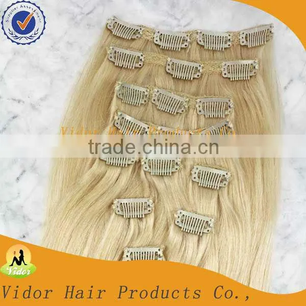 100% Virgin Remy Brazilan Hair Clip In100% Human Clip Hair Extensions