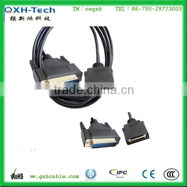 DB 25 male to male cable D sub 25pin male cable