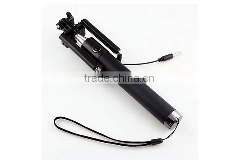 Top Quality Flexible Audio Cable Selfie Stick Folding Monopod For iPhone Smartphone
