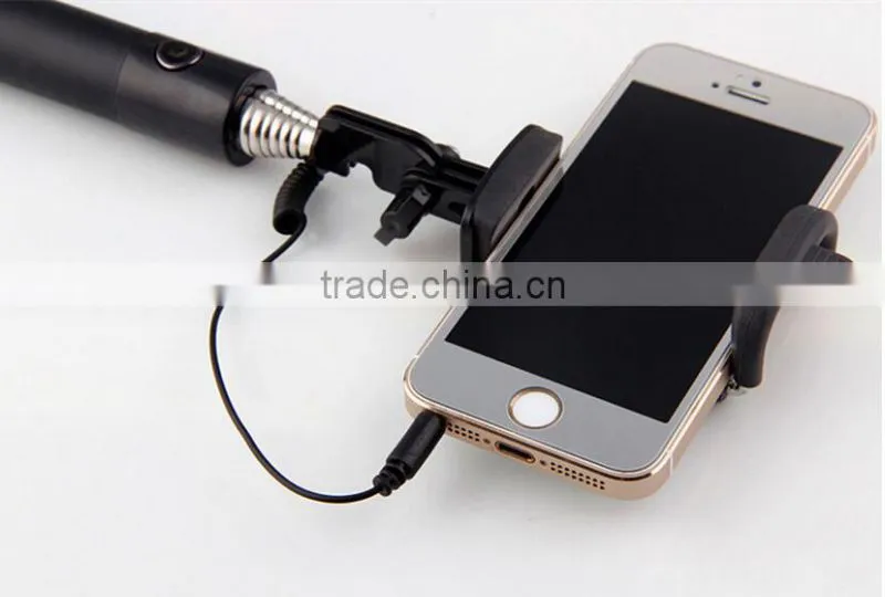 Top Quality Flexible Audio Cable Selfie Stick Folding Monopod For iPhone Smartphone