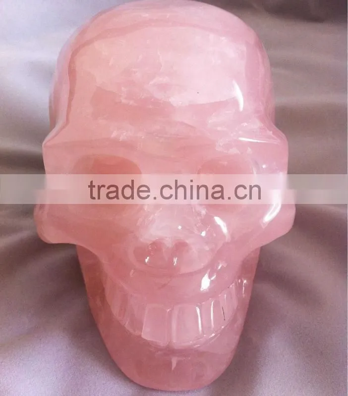 Top Quality Rose Quartz Cranium Crystal Skull