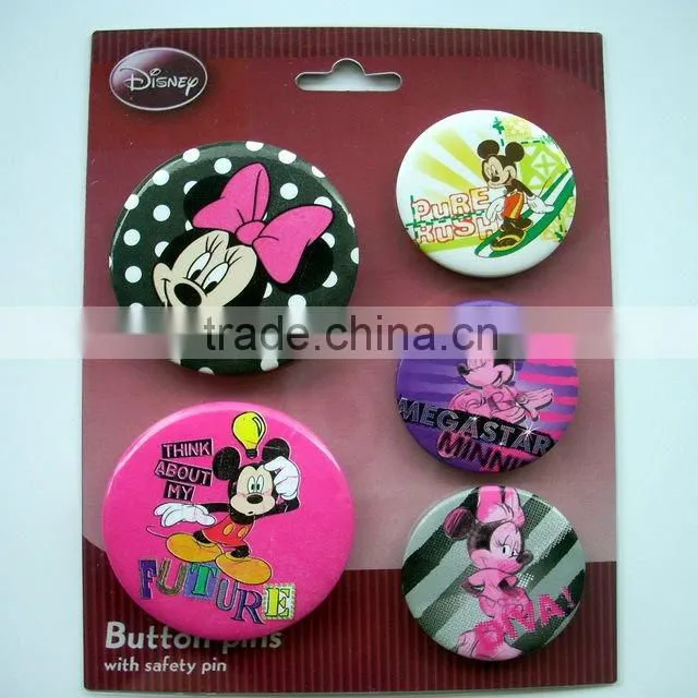 Coloured promotional gift tinplate badge for decoration