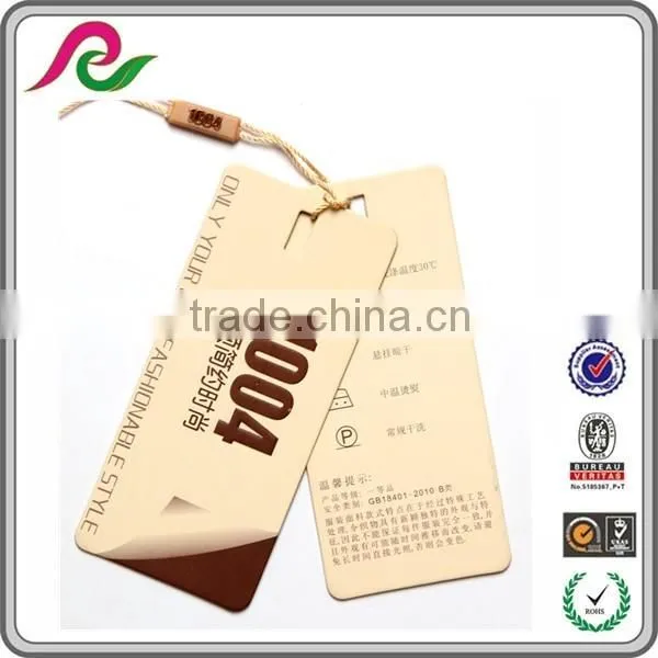 Printed Clothing Label , Paper Hangtag Printing Service China Factory